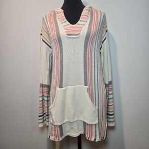 Sweet Claire Hooded Sweater S/M Cream Soft Knit Boho Hobo